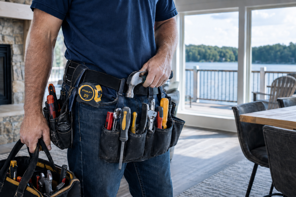 contractor working on a home